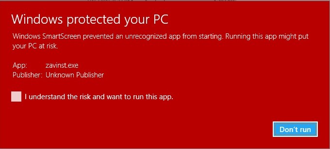 Windows blokuje nepodepsanou aplikaci